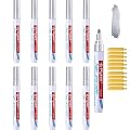 10 Pieces Tile Pen Wall Grout Color Pen Tile Repair Pen Refill Wall Gap Grout Renew Marker for Tiles Floor Kitchen Bathroom(Silver))
