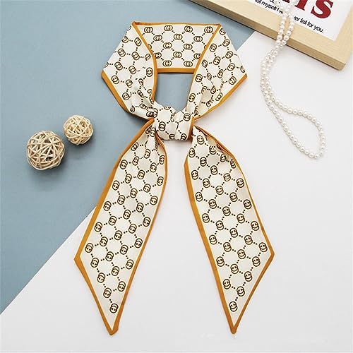 QTMY 5 Pack Purse Scarf for Bags Silk Head Scarf for Hair Handbag Women Scarfs Band Hair Neck Scarves Fashion Gifts,1023