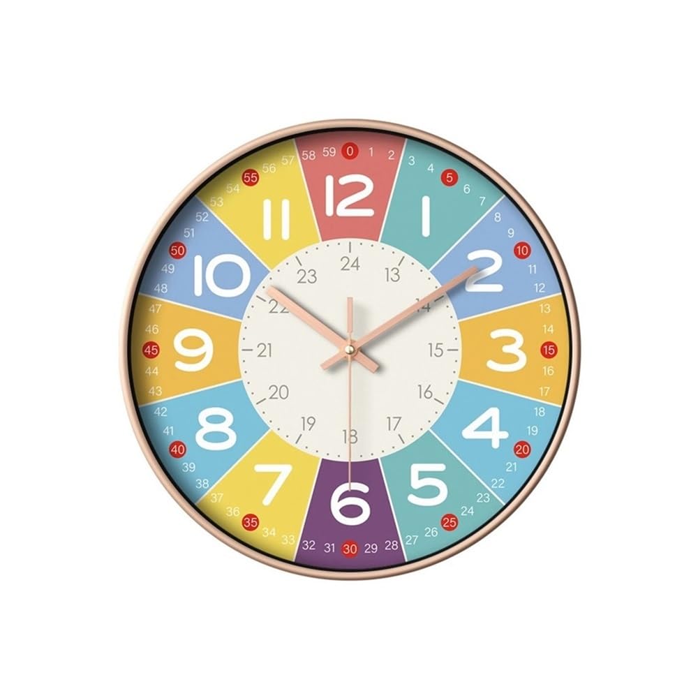 Horloge Murale Enfant 8 Pouces - Pendule Murale Éducative Maison