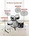 VEVOR Low Volume Cymbal Pack, 5Pcs Quiet Cymbals for Drum Set, 14'' Hi-Hats, 16'' Crash, 18'' Crash, 20'' Ride, Alloy Drum Cymbals Includes Free Drumsticks, Mute Pads & Bag, for Drummer Practice