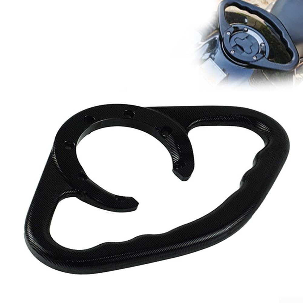 Poignée de réservoir de carburant en aluminium CNC pour moto - Barre d'appui pour passager arrière - Pour réservoir de carburant Kawasaki - Offre une prise ferme (rouge)