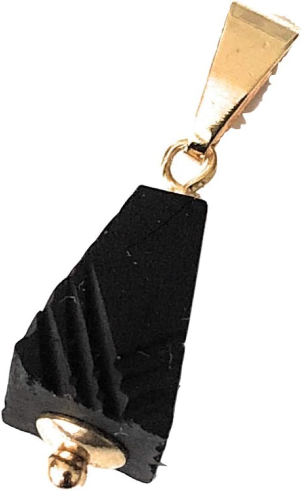 Real Azabache Pyramid Stone Protection Pendants for Chains Mal de Ojo
