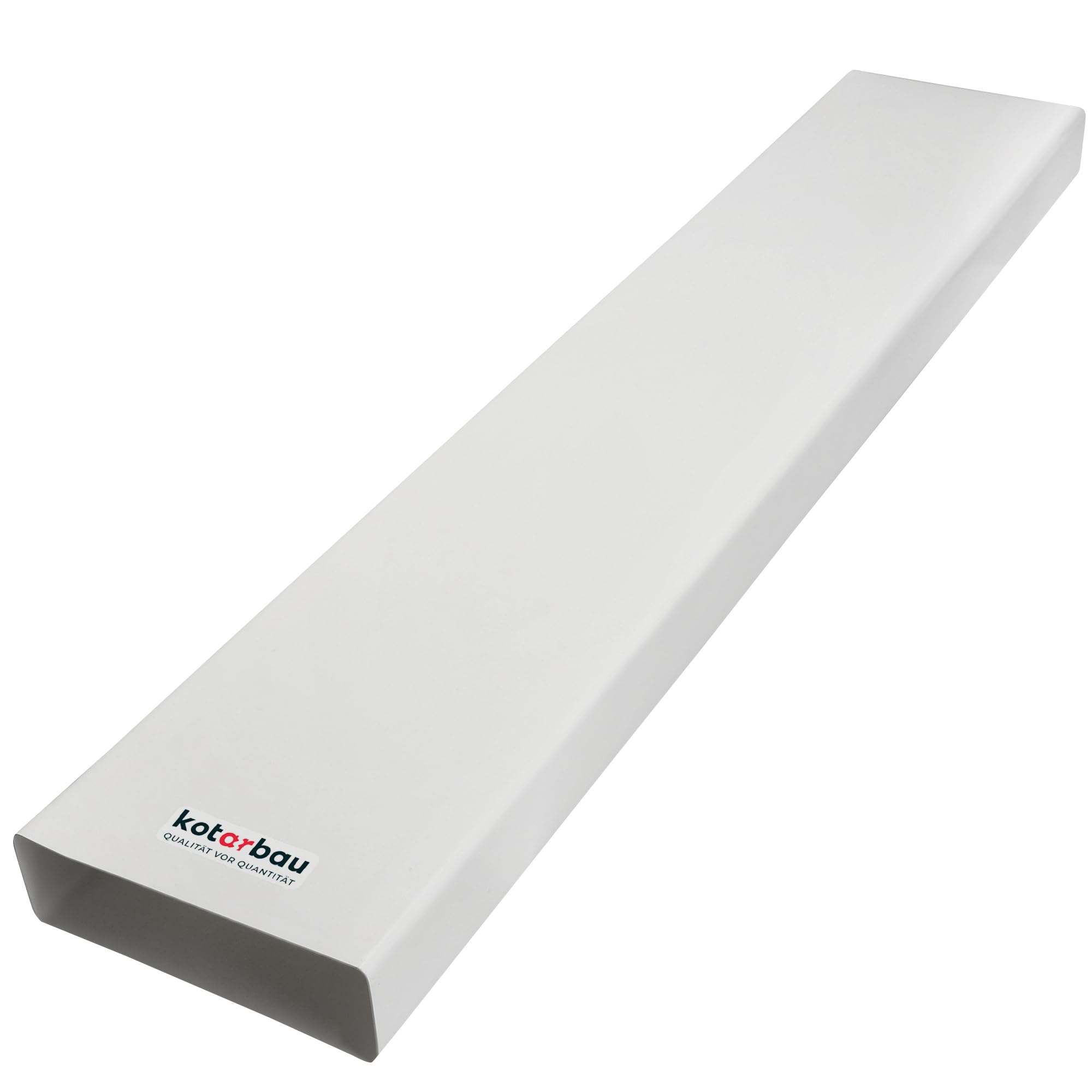 KOTARBAU® Canal plano de 204 mm x 60 mm, conducto de ventilación de plástico, 100 cm de longitud, sistema de canales planos eficientes para una ventilación óptima, canal plano, conducto de extracción,