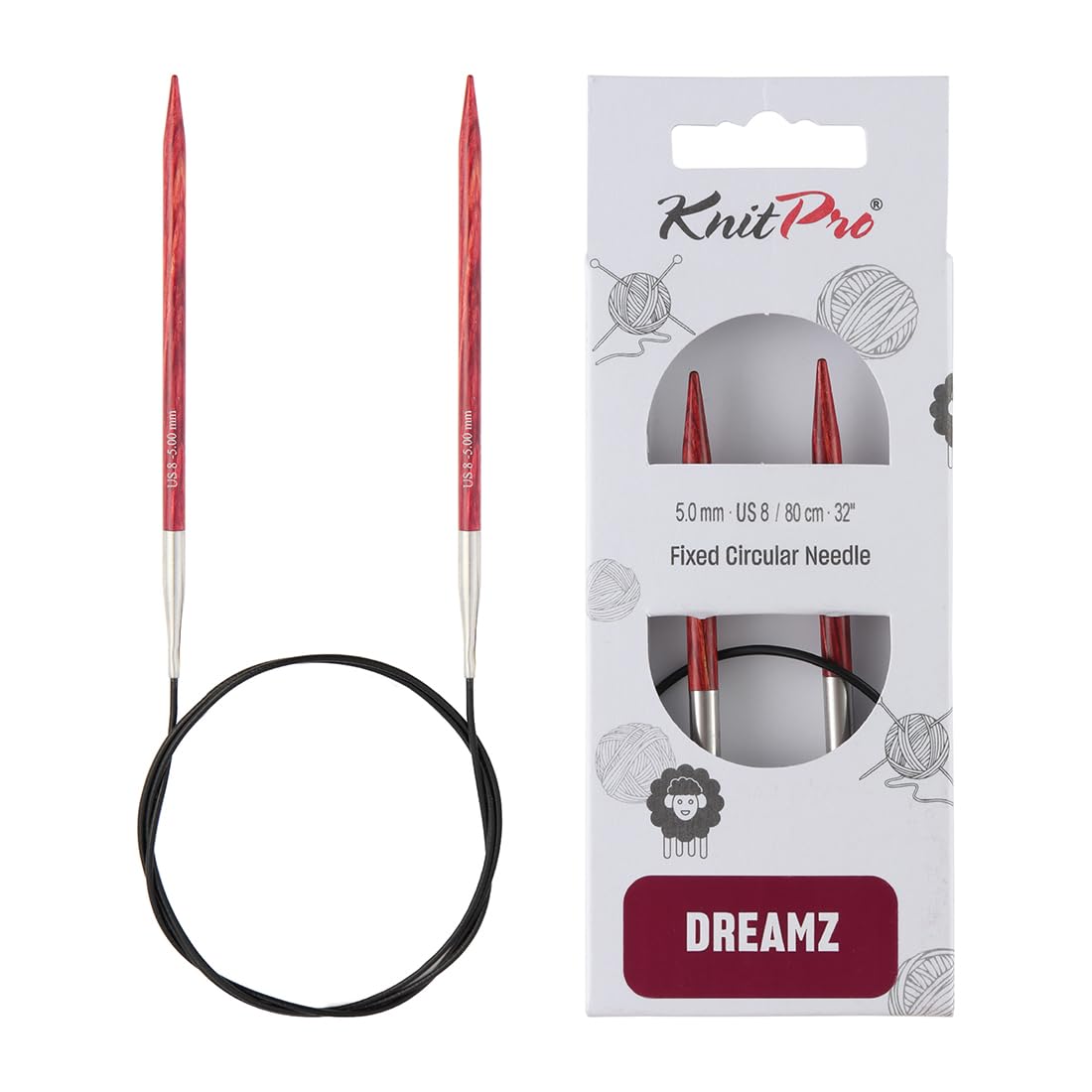 KnitPro Dreamz Fixed Circular Needles 32" (80cm) | Size 5.00mm