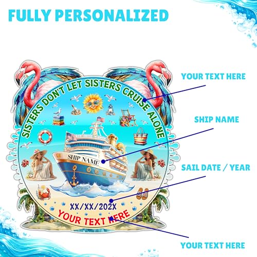 Imán Decorativo Para Puerta Sisters Cruise Caribbean miniatura 4