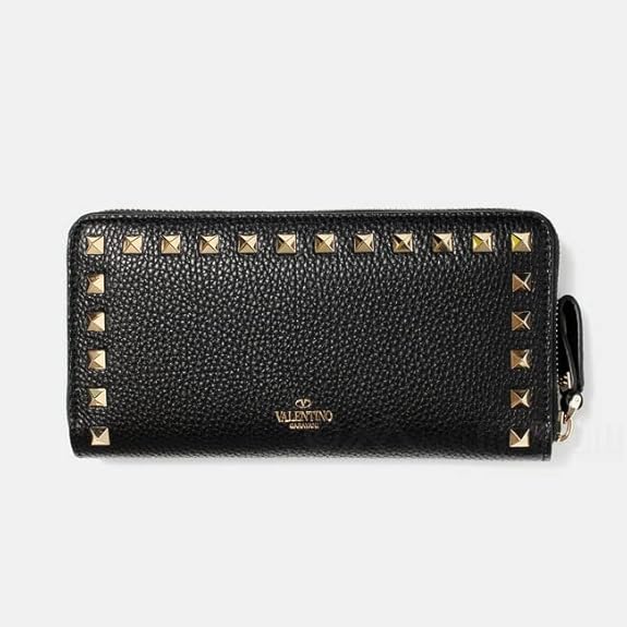 VALENTINO スタッズ付き長財布 VALENTINO スタッズ付き長財布 ブラック VALENTINO GARAVANI