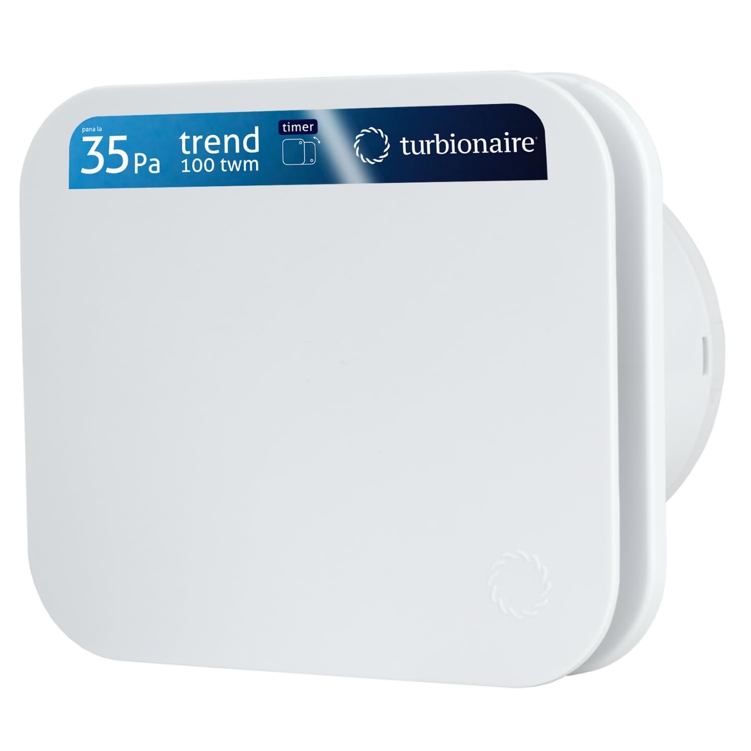 Turbionaire TREND 100TWM Aspiratore Bagno, 100mm, Temporizzatore, Valvola di non ritorno, Silenzioso, IPX4, Per Combattere Muffa e Umidità, Bianco, Garanzzia 5 anni