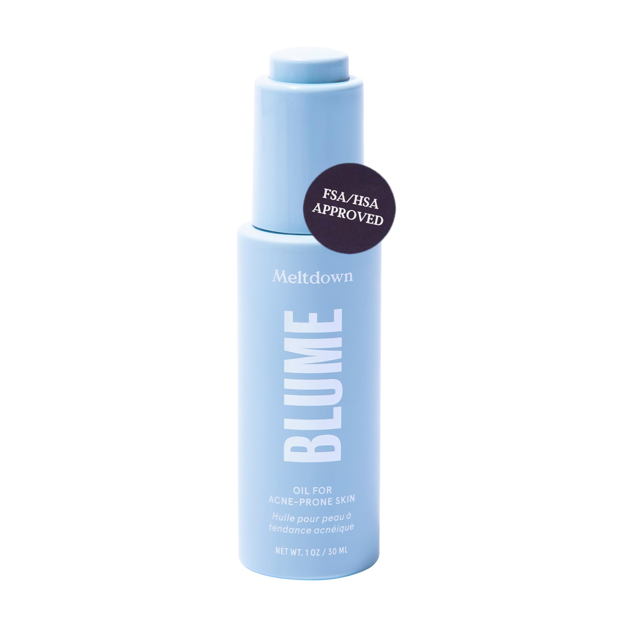 Blume Meltdown - Blue Tansy Face Oil - Acne Treatment + Pore Minimizer - Skin-Smoothing Face Serum with Black Cumin Seed & Rosehip Oil - Helps Calm Redness and Improve Texture (1 Fl oz)