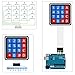 DIYmalls 4x4 Keypad 16 Key Matrix Array Membrane Switch 8pin Keyboard for Arduino ESP32 (Pack of 5)