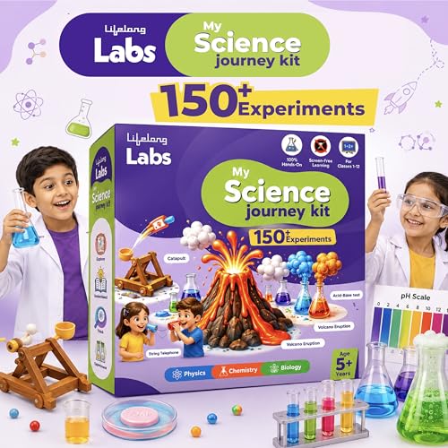 Image of Lifelong Labs Science Kit | 150+ Fun Experiments for Kids | STEM Learning Educational Kit for 6-7-8-9-10-11-12-15 Years | STEM Project Science Kit Birthday Gift Toy for Boys & Girls