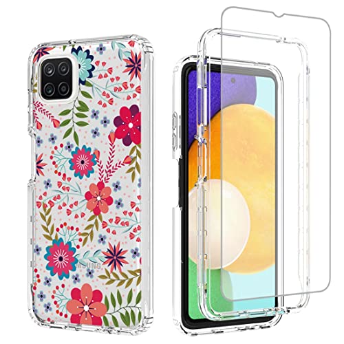 Coque Galaxy A22 5G antichoc fleurie pour sécuriser vos sorties