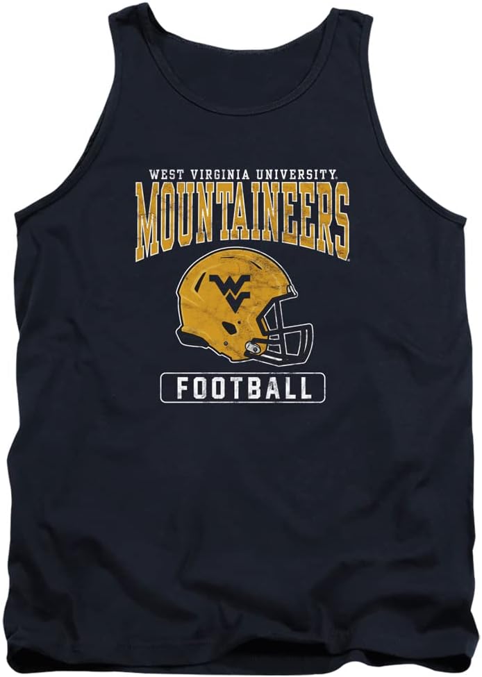 West Virginia University Official Football Helmet Unisex Adult Tank Top