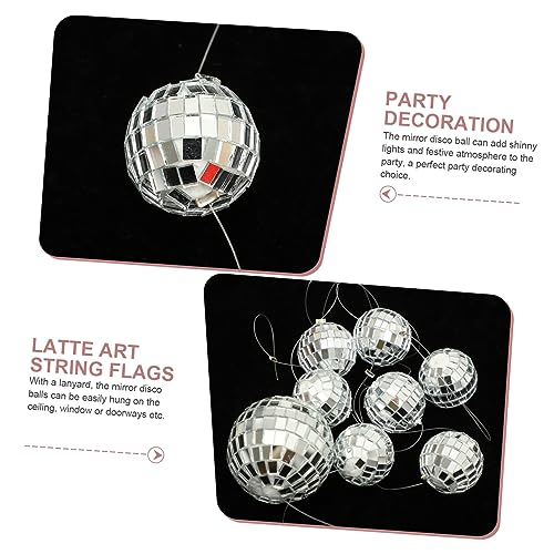 Adornos colgantes Zerodeko: bola espejada para fiestas, bodas, cumpleaños y decoración de bares miniatura 6