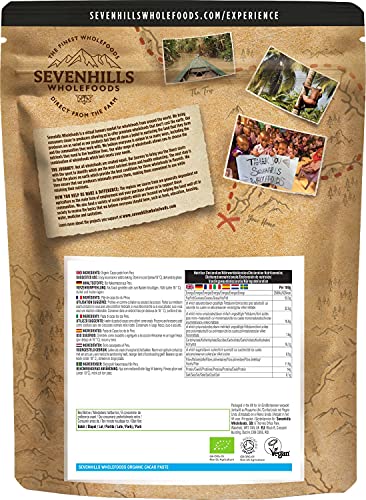 Sevenhills Wholefoods Pasta De Cacao (Licor, Masa) Orgánico, Obleas, 200g - Imagen 3