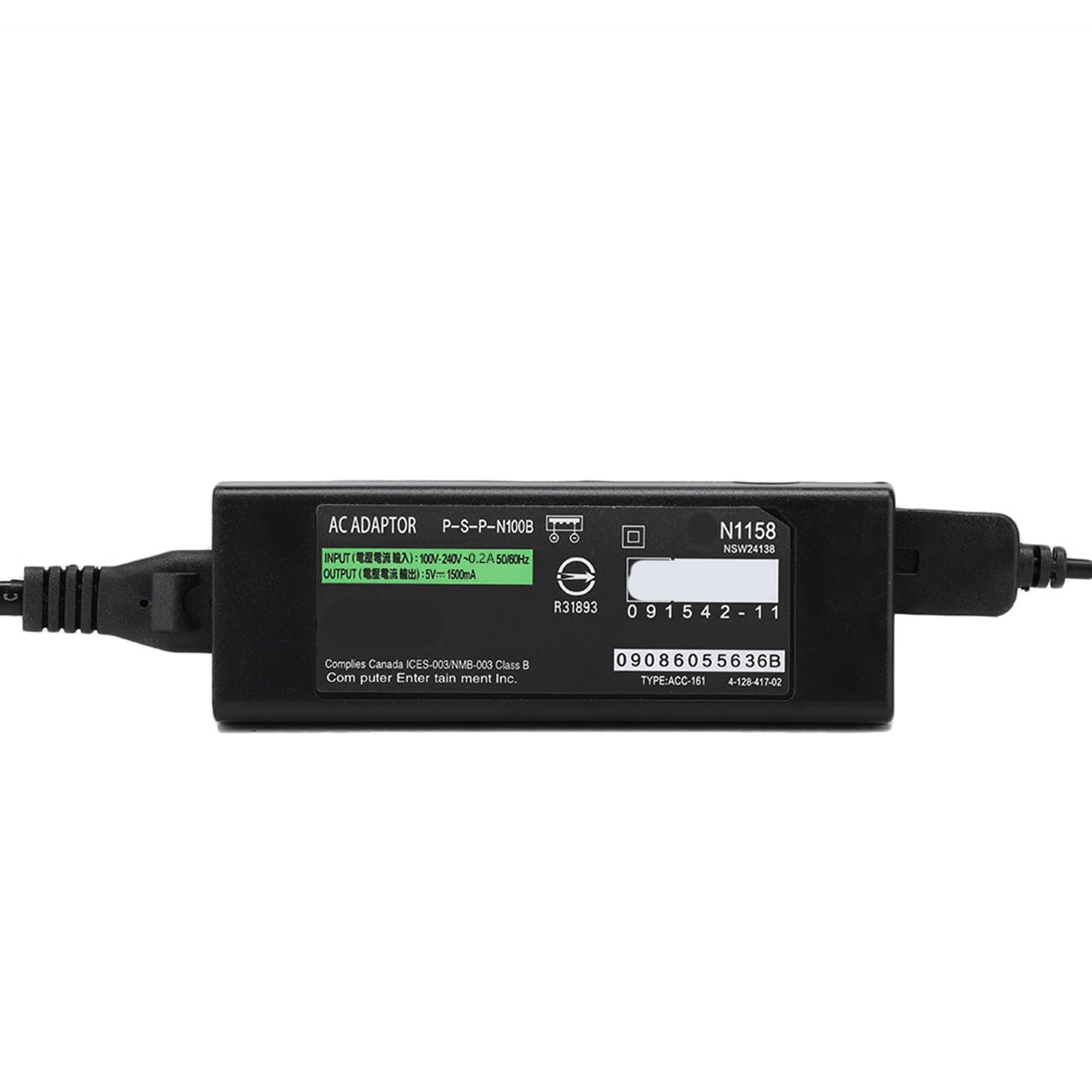 Portátil para Carga Rápida DC 5V 1500mA GO Ladekabel GO Cargador Adaptador de Corriente 50 60Hz (EU 100 240V)