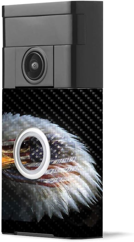 MightySkins Carbon Fiber Skin for Ring Video Doorbell - Pine Collage | Protective, Durable Textured Carbon Fiber Finish | Easy to Apply, Remove, and Change Styles | Made in The USA