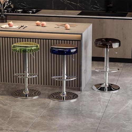 Tabourets de bar en acrylique tabouret pivotant reglable hauteur cuisine