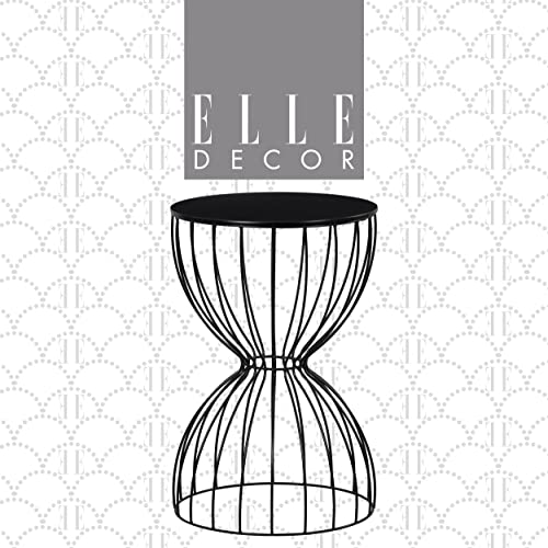 Elle Decor Cami Modern Hourglass End Table, Metal Side Table