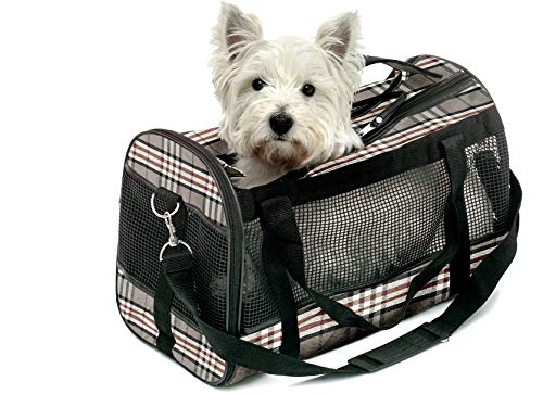 Sac de transport pour chien Flamingo Mayfair 50 cm idéal pour le train
