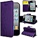 Produktbild SMART LEGEND iPhone 4S/4 Hülle Handyhülle Schutzhülle Schmetterling Weinstock Ledertasche Lila Leder Flip Case Handy Schale mit Kartenfächer Magnet Standfunktion Etui
