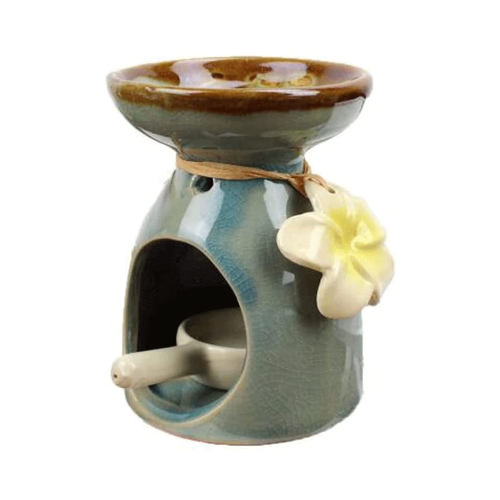 ppARK Lampara Vela Lámpara de Cera de fusión aromática Lámpara de Mesa con Fragancia con candelabro Lámparas de Fragancia de cerámica para el hogar Estufa de Aceite Esencial para Yoga SPA
