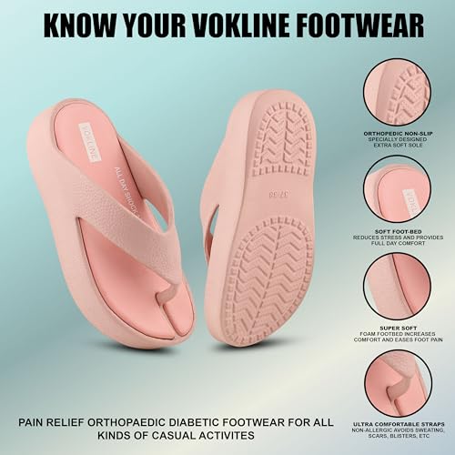 Image of Women's Slipper | Soft Sole | Lightweight | Long Lasting | Non-Slip | Orthopedic Pain Relief | Casual Wear | Size 4-7