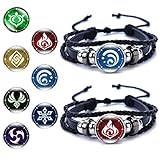 【Komfortables Material】Anime merch besteht aus gewebtem Lederseil, und das armbänder damen-Seilteil besteht aus PU-Leder, das stark, schön und langlebig ist. Genshin impact armband wird die Haut Ihres Handgelenks nicht irritieren oder unangenehm machen, selbst wenn Sie es lange tragen. Genshin cosplay ist perfekt für Männer, Frauen, Studenten und Teenager, die es lieben, Genshin Impact zu folgen. Leuchtendes armband für alltägliche Freizeitaktivitäten und Cadaux de Vacances.