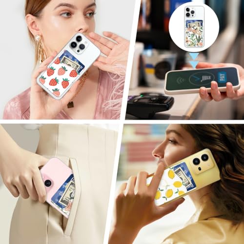 Bolsillos para cartera de teléfono de silicona para evitar perder tarjetas de crédito 6