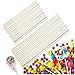 Bâtonnet à Cake Pop,Bâtons de Sucettes,Bâtonnets en Plastique,Bâtonnets pour Gâteaux,Bâtonnets de Sucettes en Acrylique,pour Bonbons,Pâtisserie DIY, Décoration de Gâteau, Blanc,7,6 /15 cm,deux Tailles
