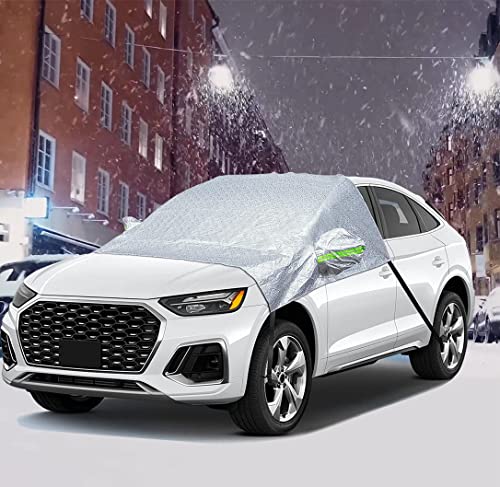 Ventdest Housse de pare-brise avant de voiture, housse de pare-brise, pliable amovible pour voiture contre la neige, la glace, le gel, la poussière, le soleil (230 x 140 cm) Cover