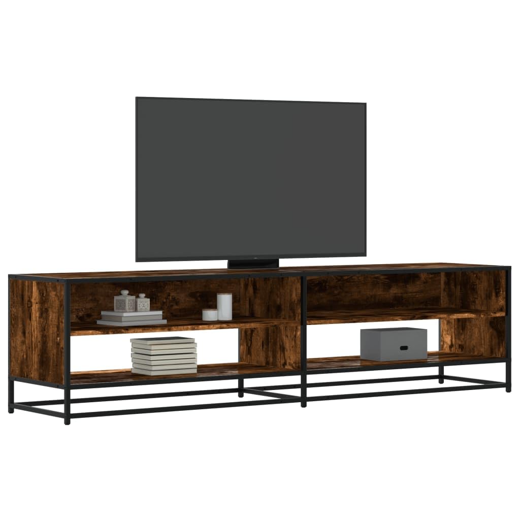 vidaXL Mobile Porta TV Rovere Fumo 180,5x40x46 cm in Legno Multistrato, Supporto TV, Mobile HiFi, consolle TV, credenza TV