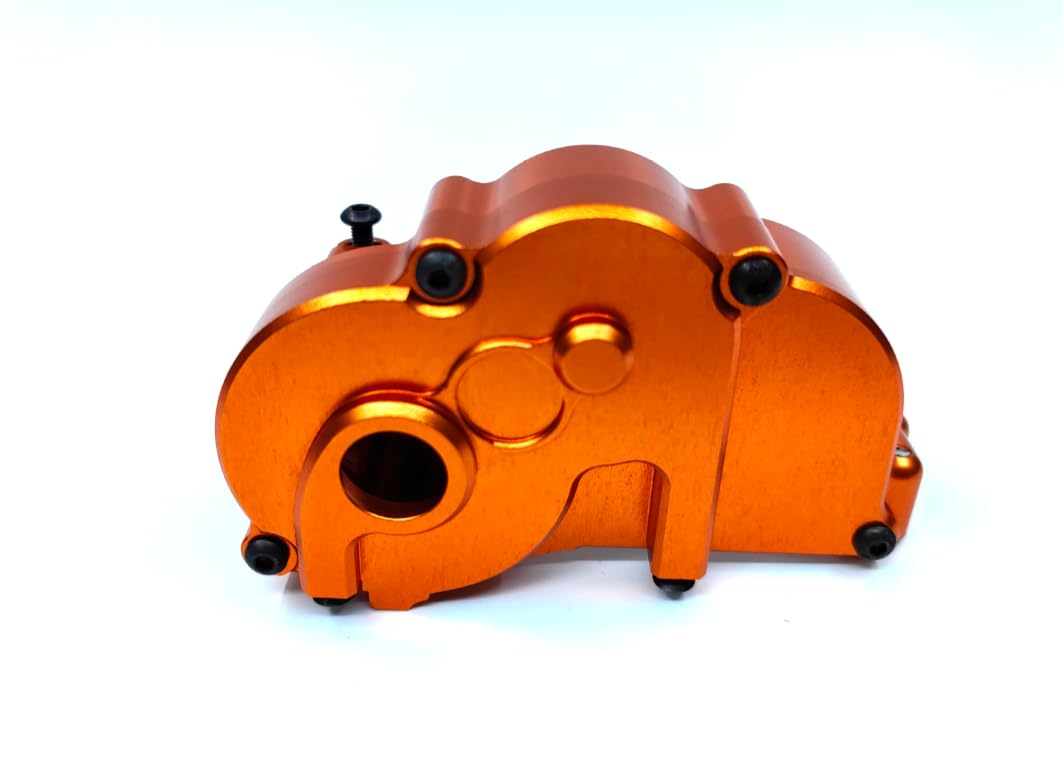 KEBEILEE CNC Aluminum Center Transmission Housing for LOSI RZR 1/10 (Orange)