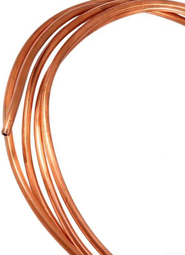 0.5mm Thick Wall Tube Coil, 4mm Outer Diameter, 2M Length Refrigerators Freezers and Conditioning Systems, Bronze Colored Refrigeration Tubing