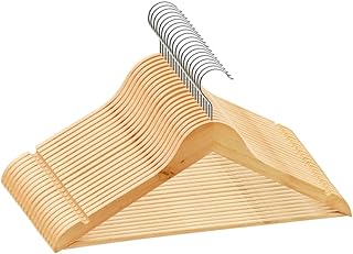 YAFF 20 pcs Clothes Hanger Set Non-Slip Hardwood