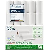 ECO ROOLLS® EC Cash Rollen Thermopapier 57mm x 35mm x 12mm - Kassenrollen...