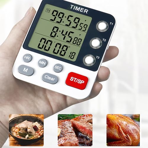 Minuteur portable à triple affichage pour éviter les oublis de cuisson - 5