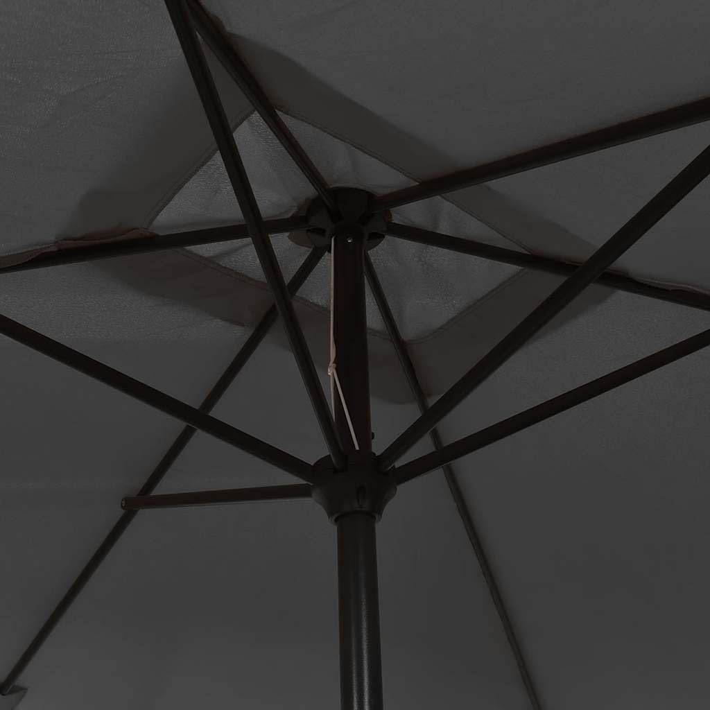 Parasol ogrodowy, parasol przeciwsłoneczny, baldachim do ogrodu, na zewnątrz, na patio, z metalowym słupkiem, 300x200 cm, antracytowy
