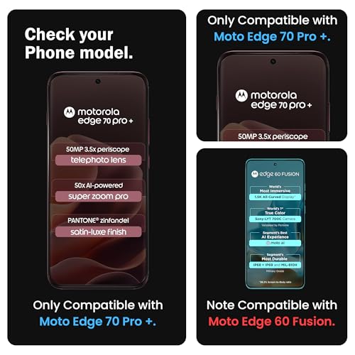 Image of FIRST MART UV Tempered Glass for Motorola Edge 70 Pro Plus - Pack of 2, 9H Full-Glue Curved Screen Protectors, HD Clear, Fingerprint Compatible, Installation Kits | Crystal Clear