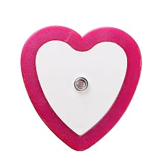 ausuky 0 5W Plug-in Auto Sensor Control LED Night Light Lamp Bedroom Hallway Heart Shaped Pink