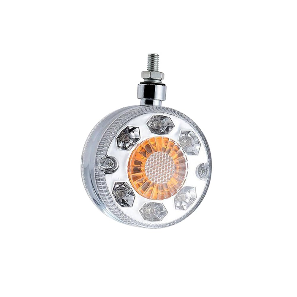 Biqing 2PCS Feux LED Remorque Double Face 3 Inch - Clignotants Indicateurs Multifonctions 12V/24V Rouge Jaune Blanc