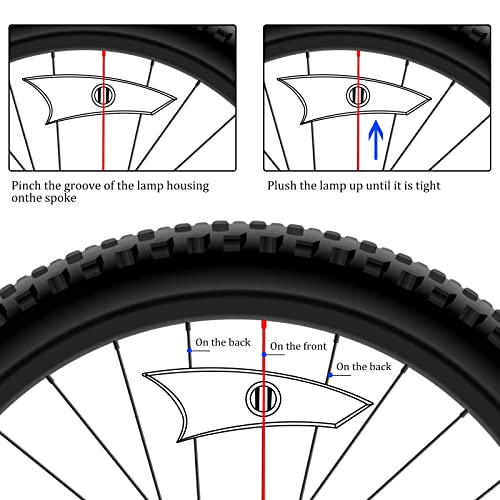 8 Pcs Led Bike Wheel Lights Bike Spoke Lights Bicycle Tire Light Waterproof Bicycle Refraction Reflective Lights Bike Decorations Fun Outdoor Cycling Equipment For Kids Teens Adults Night Riding #TOP4