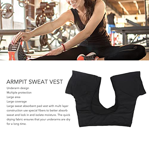 Absorção de Suor Nas Axilas Top Anti-molhado Preto Almofadas Elásticas Nas Axilas Colete Slim Fit Se