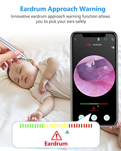 Ear Wax Removal Tool Camera - Wireless Ear Cleaner Otoscope with Light, KFF Wifi Ear Cleaning kit HD ear Endoscope with Ear Spoon, Ear Camera and Earwax Removal kit for iPhone, Android Phone and Table - Thumbnail 4