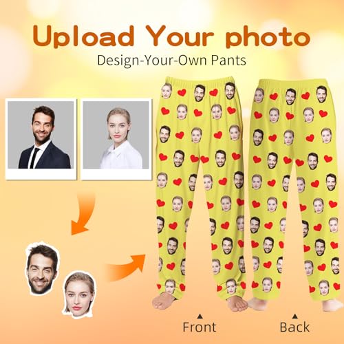 Custom Pajama Pants with Photo Face, Personalized Christmas Pajamas Bottoms, Customized PJ Pants for Men Women Pets2