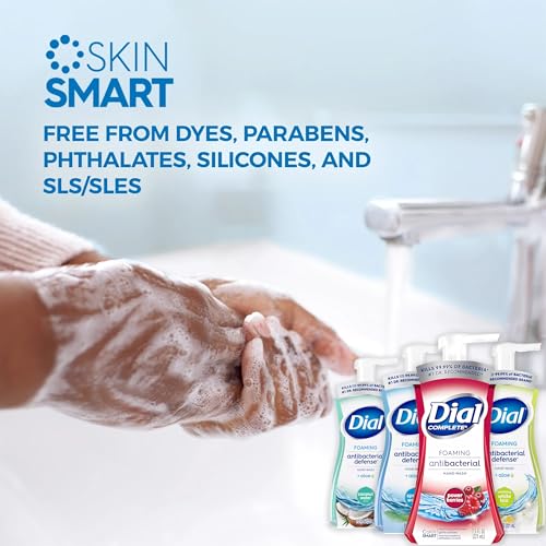 Dial Foaming Hand Wash Variety Pack, 4 Count, Assorted Scents Hand Soap in Pump Bottles, Coconut Water, White Tea, Power Berries, Spring Water, Gentle Moisturizing Aloe Vera Formula, 10 fl oz Each - Image 7