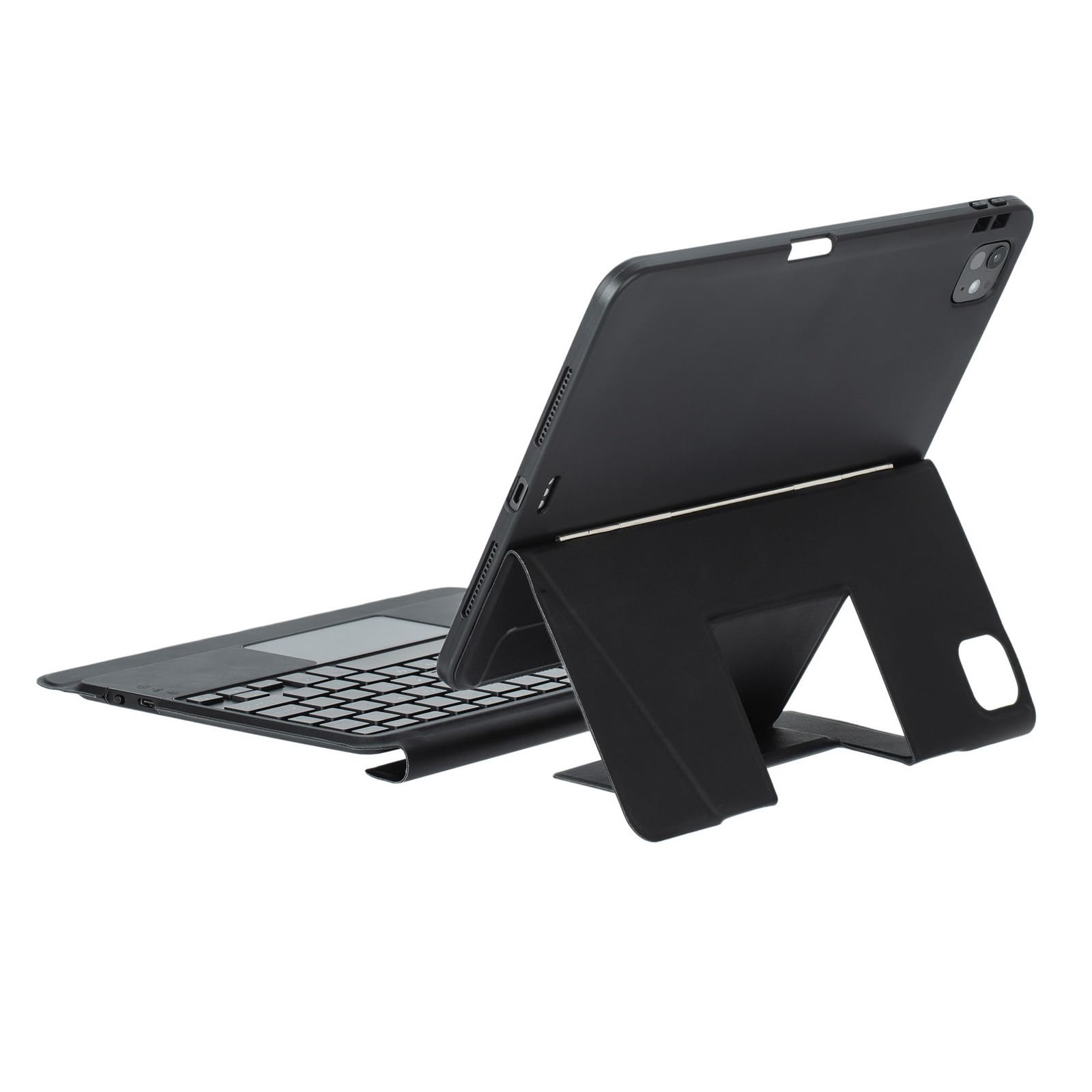 Etui na klawiaturę iPad Pro 11 cali (M5/M4, 2025/2024), z odłączaną bezprzewodową klawiaturą Bluetooth, lekki, czarny
