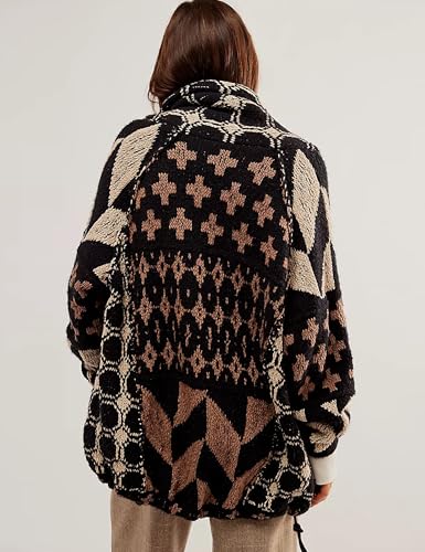 SKIKYAN Women Fall Sweater Cardigans Graphic Button Down Collar Knitwear Long Sleeve Oversized Y2K Print Coats2