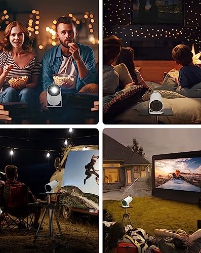 ZDSSY Hy300, by Salange, Smart Portable Mini Projector Android 11, 220 ANSI, 4K/1080P, Wi-Fi 5G BT 5.0, 180 Degree Rotation, Built-in Speaker, Auto Distortion, 250" Image, EU Plug