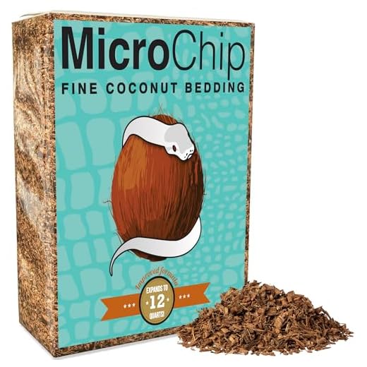 Microchip Fine Coconut Substrate and Coco Husk Chip Mix Bedding for for Bioactive Terrarium Tanks, Reptiles, Inverts, Frogs, Tarantulas, and Geckos Bedding for Terrarium Floor Cover (12 Quart)