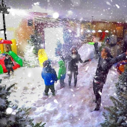 800w fake snow maker machine artificial snow machine by wireless remote control portable making fake snow for outdoors indoor stage outside backyard wedding christmas decoration